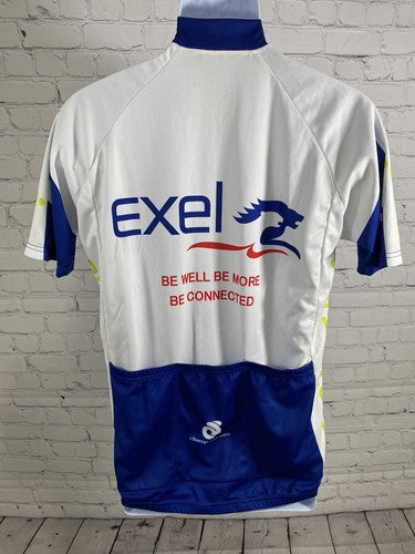Exel Champ-Sys Pelotonia Multicolored Bike Riding Cycling Half Zip Shirt L
