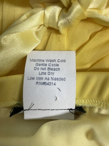 VTG B.Darlin Yellow Pleated Front Spaghetti Strap Lined Sun Dress Dress Size 3/4