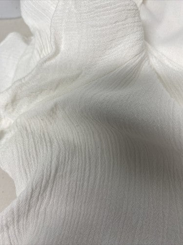 WAYF Where Are You From White Short Sleeve Elastic Waist Flowy Midi Dress XS