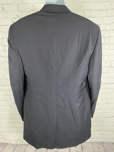 VTG Bill Blass For Marshall Fields All Wool Dark Blue 2 Button Jacket Blazer 40L