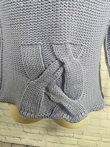 Laetitia Anthropologie Purple Acrylic Wool Chunky Knit Turtle Neck Sweater Small
