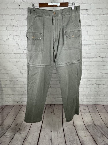 VTG TAG Safari Travel Clothing High Rise Zip Off Leg Women’s Cargo Pants (32x31)