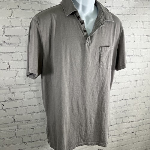 M. Singer Men’s Gray Collared Shirt X-Large USA Made Pocket Soft Lightweight