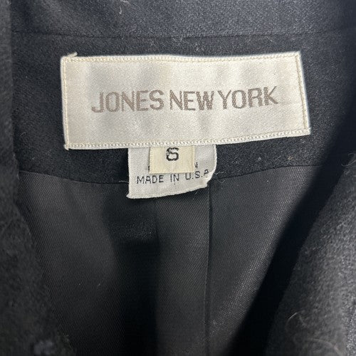 VTG Jones New York Black 100% Wool Single Breasted Cropped Blazer Women’s 6