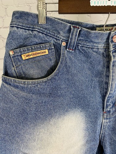 Brooklyn Xpress Medium Wash High Rise 6 Pockets Blue Denim Shorts Men’s 40W