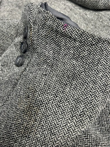 VTG Bert Pulitzer 100% Silk Black White Zig Zag Men’s 2 Button Blazer Jacket 41R