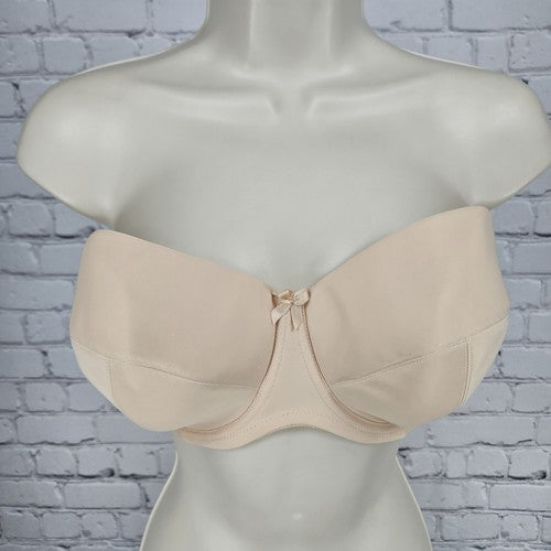 Panache Evie Tan Strapless Underwire Molded Cup Bra 32FF