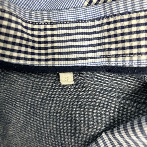 Tailored Originals Blue Plaid Long Sleeve Button Up Men’s Dress Shirt Size S