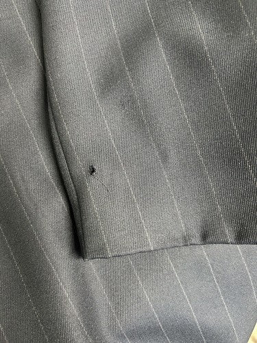 VTG Mark Shale Navy Blue Striped Two Button Jacket Blazer Men’s 46R *defects