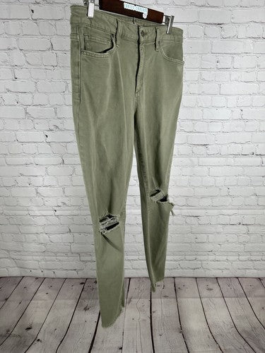Joe's Jeans Military Green Distressed Skinny Ankle Mid Rise Jeans Pants (30x28)