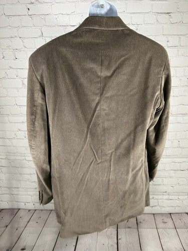 Le Collezioni Structure Brown Suede Corduroy 3-Button Jacket Blazer Men’s L 44R