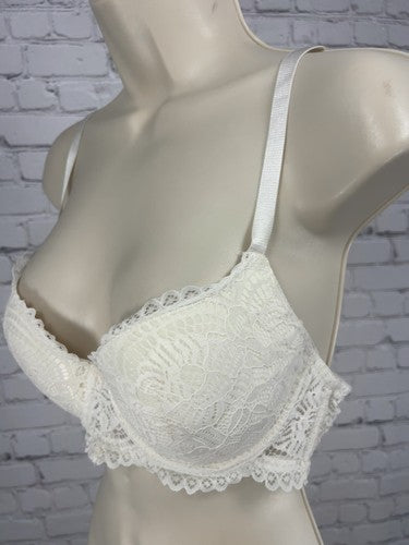 Dreamwear Ivory Floral Lace Padded Underwire Push Up Convertible Bra 36C
