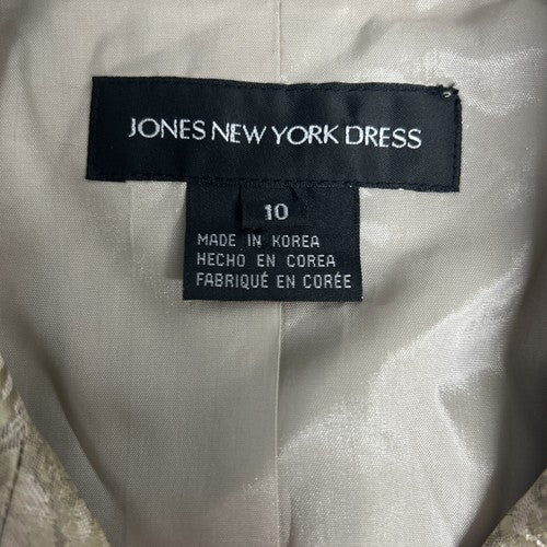 Jones New York Metallic Rose Gold Rhinestone Button Blazer Jacket Women’s 10