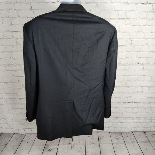 Louis Roth Single Breasted Birds Eye Knit Navy Three Button Mens Blazer Size 44R