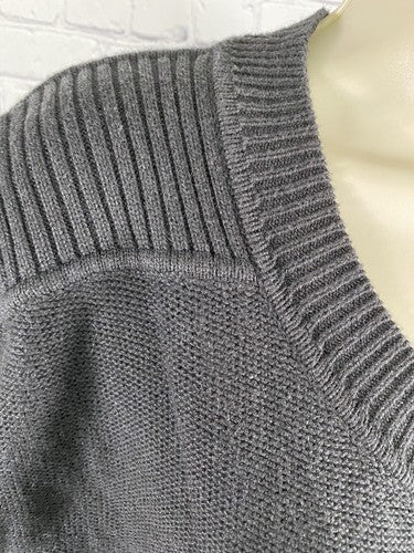 Michael Kors Front Zip Short Sleeve Knit Short Black Casual Dress L