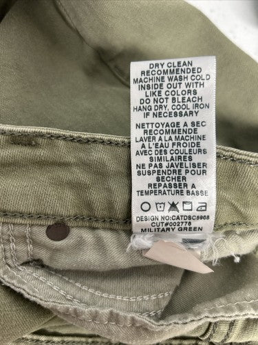 Joe's Jeans Military Green Distressed Skinny Ankle Mid Rise Jeans Pants (30x28)
