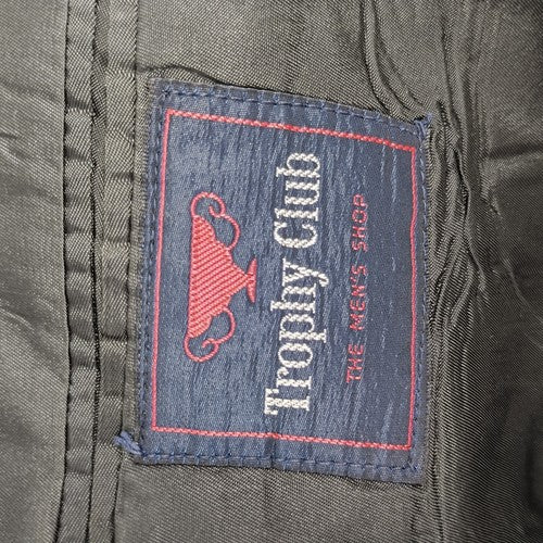 Trophy Club Dark Blue Two Button Single Breasted Men's Sports Coat Size 46R
