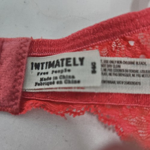 Intimately Free People Coral Sheer Lace Unlined Underwire Plunge Bra 34C