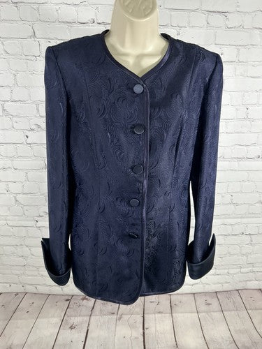 VTG Venti X Venti Textured Indigo 5 Button Blazer Women’s 8