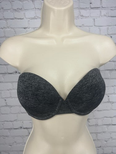 Victoria's Secret Heather Gray Multi-Way Strapless Push Up Underwire Bra 32DD