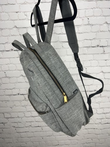 Herschel Supply Co Gray Crosshatch Gold Zip Backpack Bookbag One Size