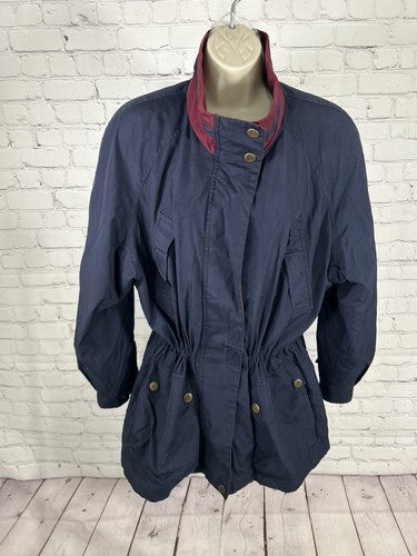 VTG FSL Collection Blue Zip Out Liner Full Zip Mock Neck Anorak Jacket Women’s L