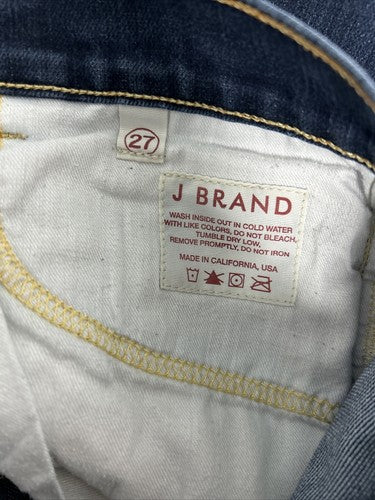 J Brand Straight Leg Mid Rise Dark Wash Denim Women’s Jeans 27 (30 x 30)
