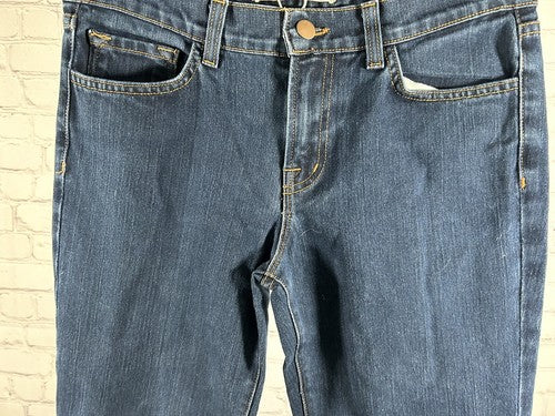 J Brand Straight Leg Mid Rise Dark Wash Denim Women’s Jeans 27 (30 x 30)