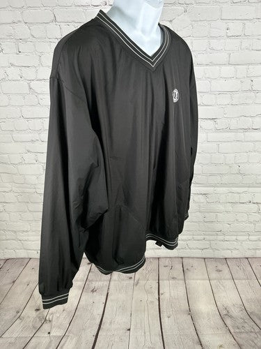 VTG Foot Joy Arnold Palmer Legends Black Embroidered V Neck Golf Men’s Jacket XL