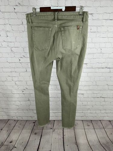 Joe's Jeans Military Green Distressed Skinny Ankle Mid Rise Jeans Pants (30x28)