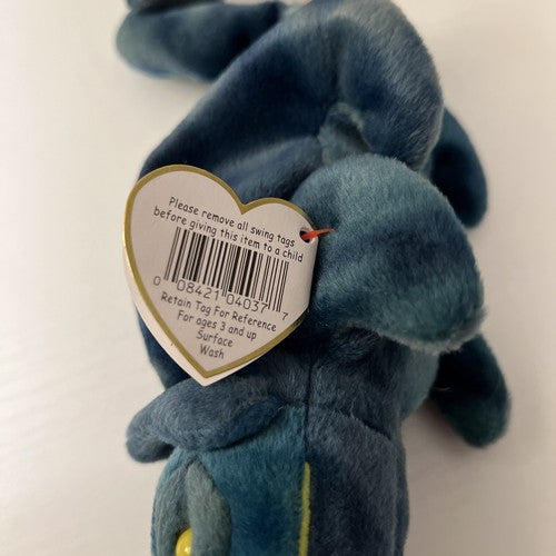 Retired 1997 TY Rainbow 8” Chameleon Beanie Baby Rare With Iggy Colors