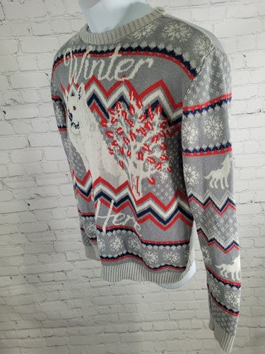 Game Of Thrones Winter Is Here Knit Sweater Size XXL (Med Adult)