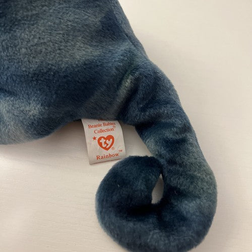 Retired 1997 TY Rainbow 8” Chameleon Beanie Baby Rare With Iggy Colors