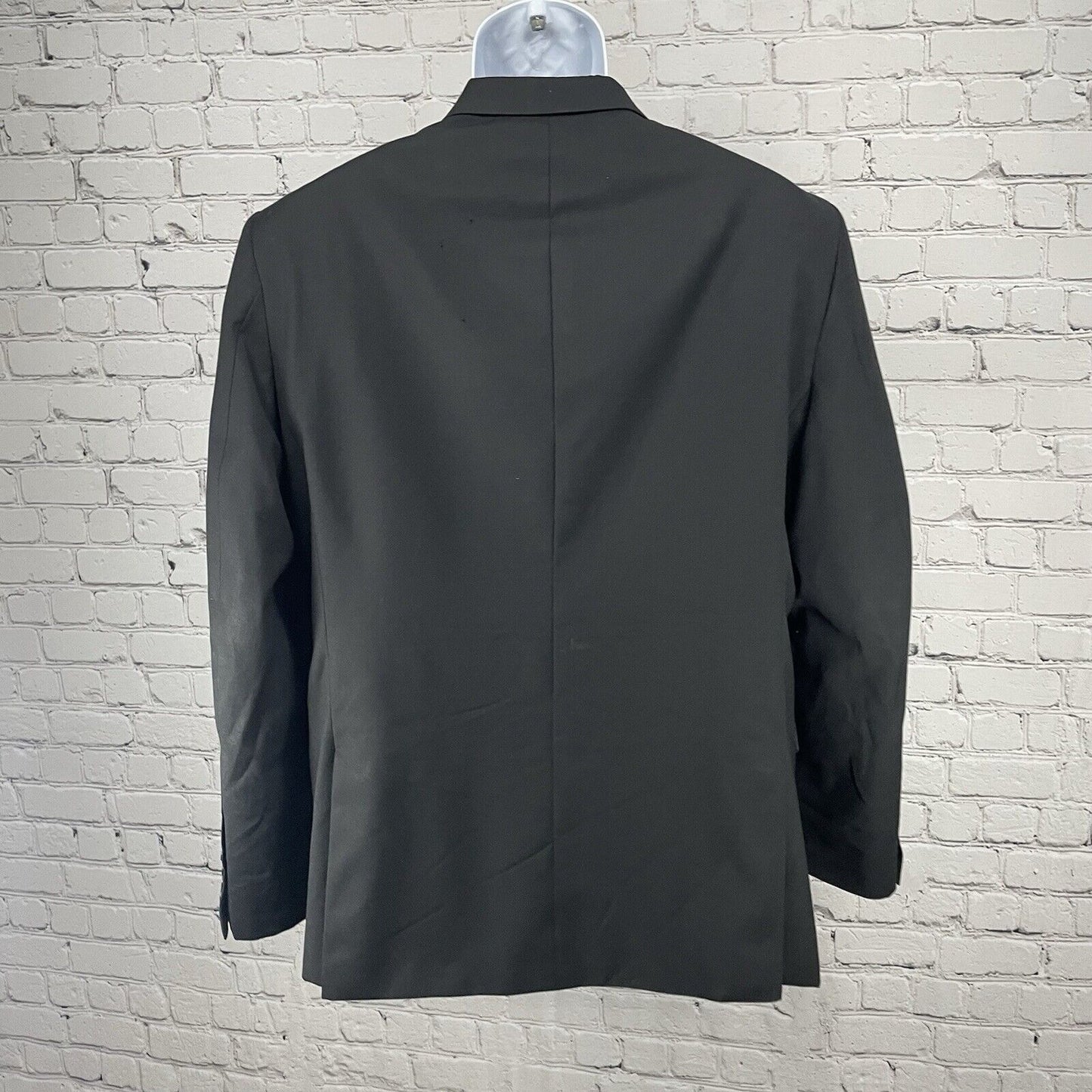 Jos A Bank 1905 Black 100% Wool Slim Fit 2 Button Vented Notch Suit Blazer 46R