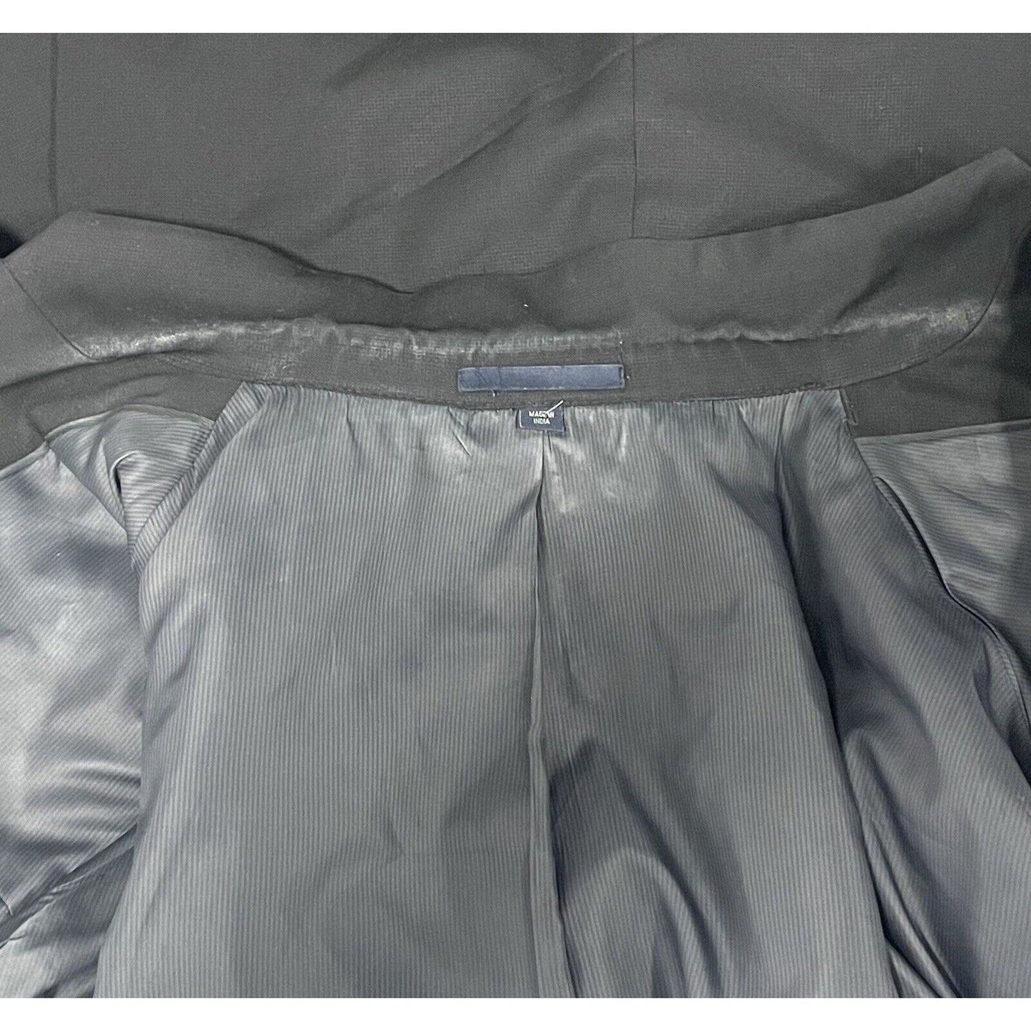 Jos A Bank 1905 Black 100% Wool Slim Fit 2 Button Vented Notch Suit Blazer 46R