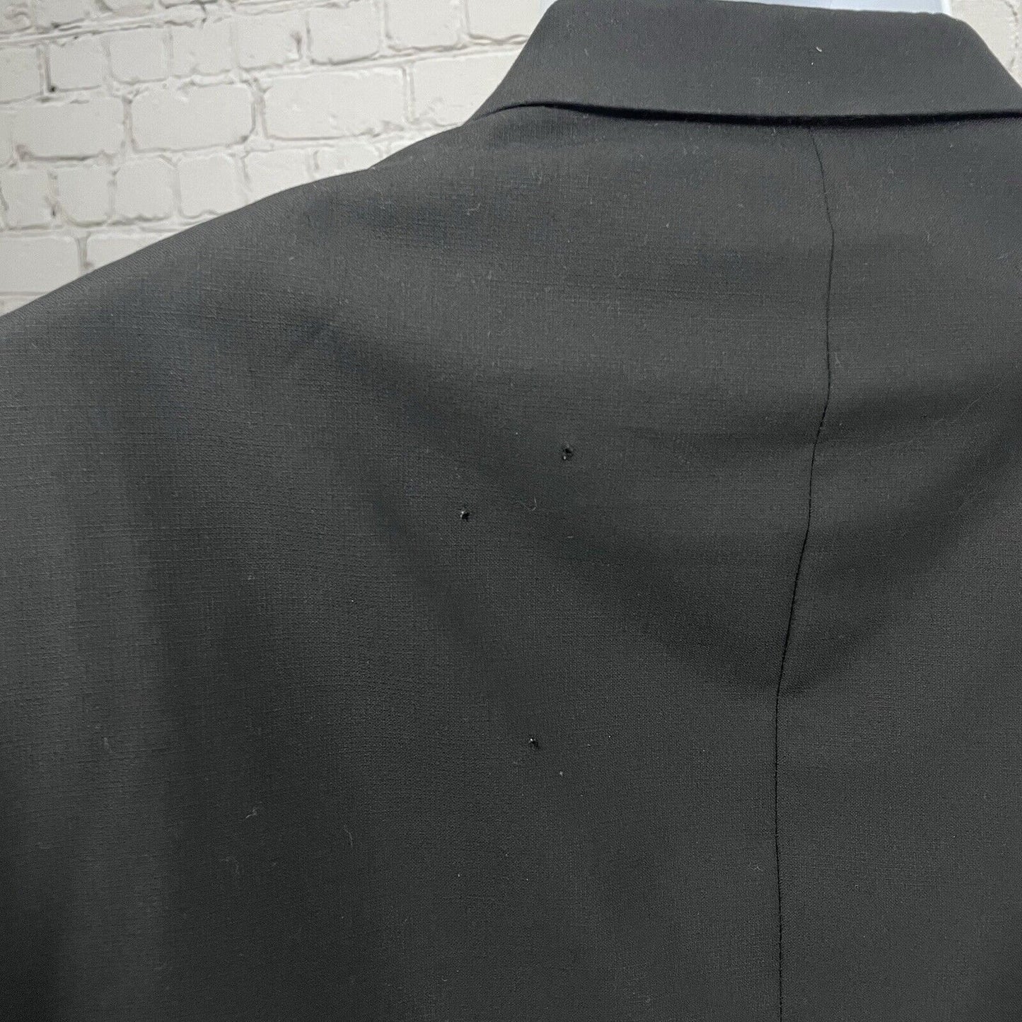 Jos A Bank 1905 Black 100% Wool Slim Fit 2 Button Vented Notch Suit Blazer 46R