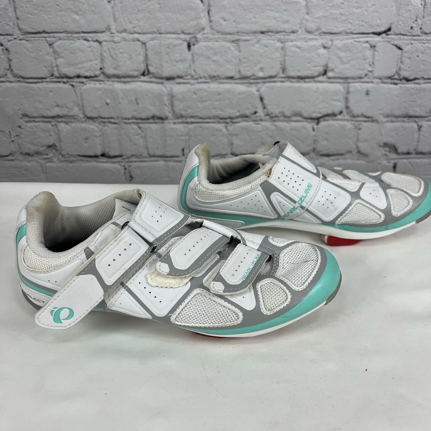 Pearl Izumi Select RD IV White Aqua Cycling Shoes Women EU 39 US 8