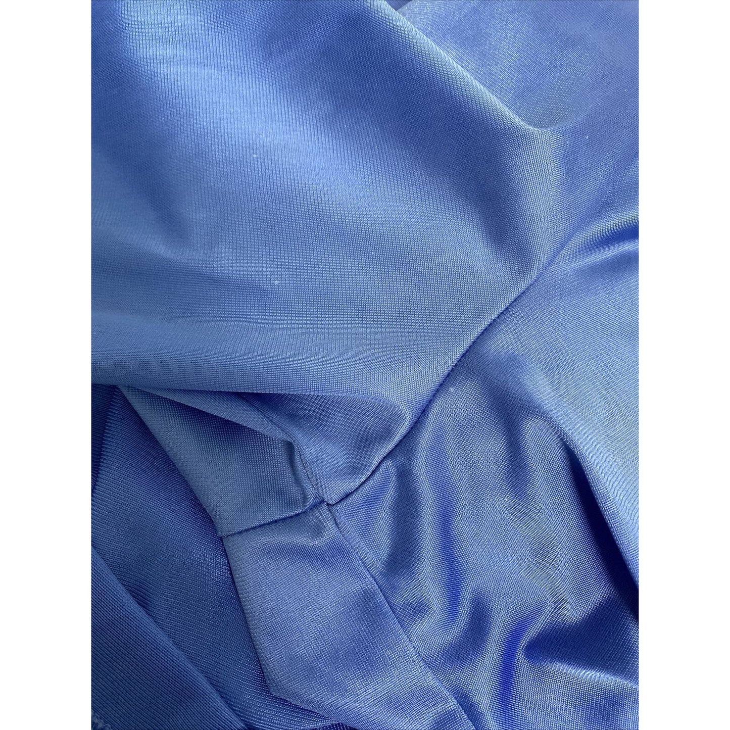 VTG JCPenny 80’s Blue Long Sleeve Ruffle V Neckline Nylon Night Robe Misses L
