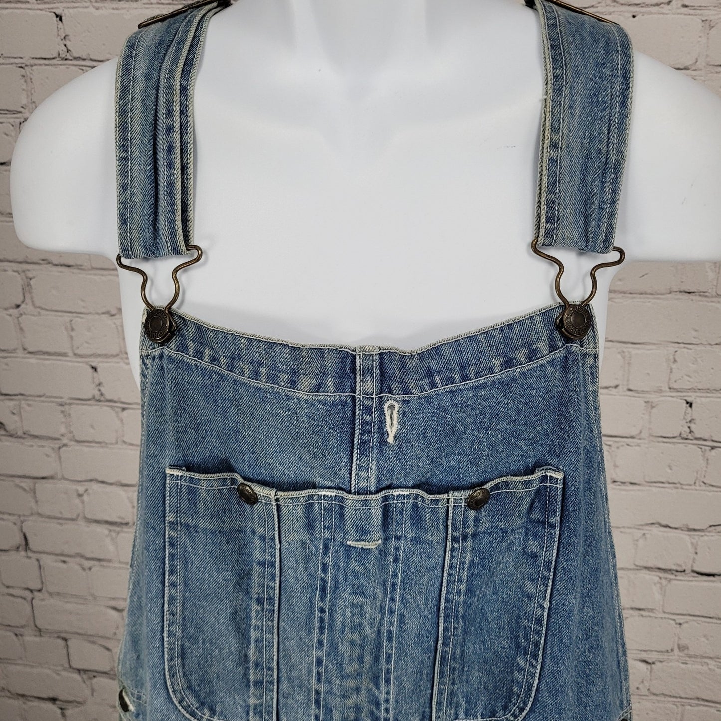 Austin Clothing Blue Denim 100% Cotton Workwear Utility Jean Overalls Large L 32