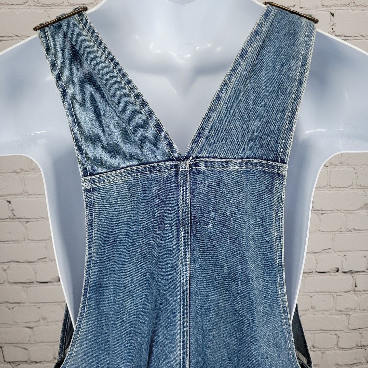 Austin Clothing Blue Denim 100% Cotton Workwear Utility Jean Overalls Large L 32