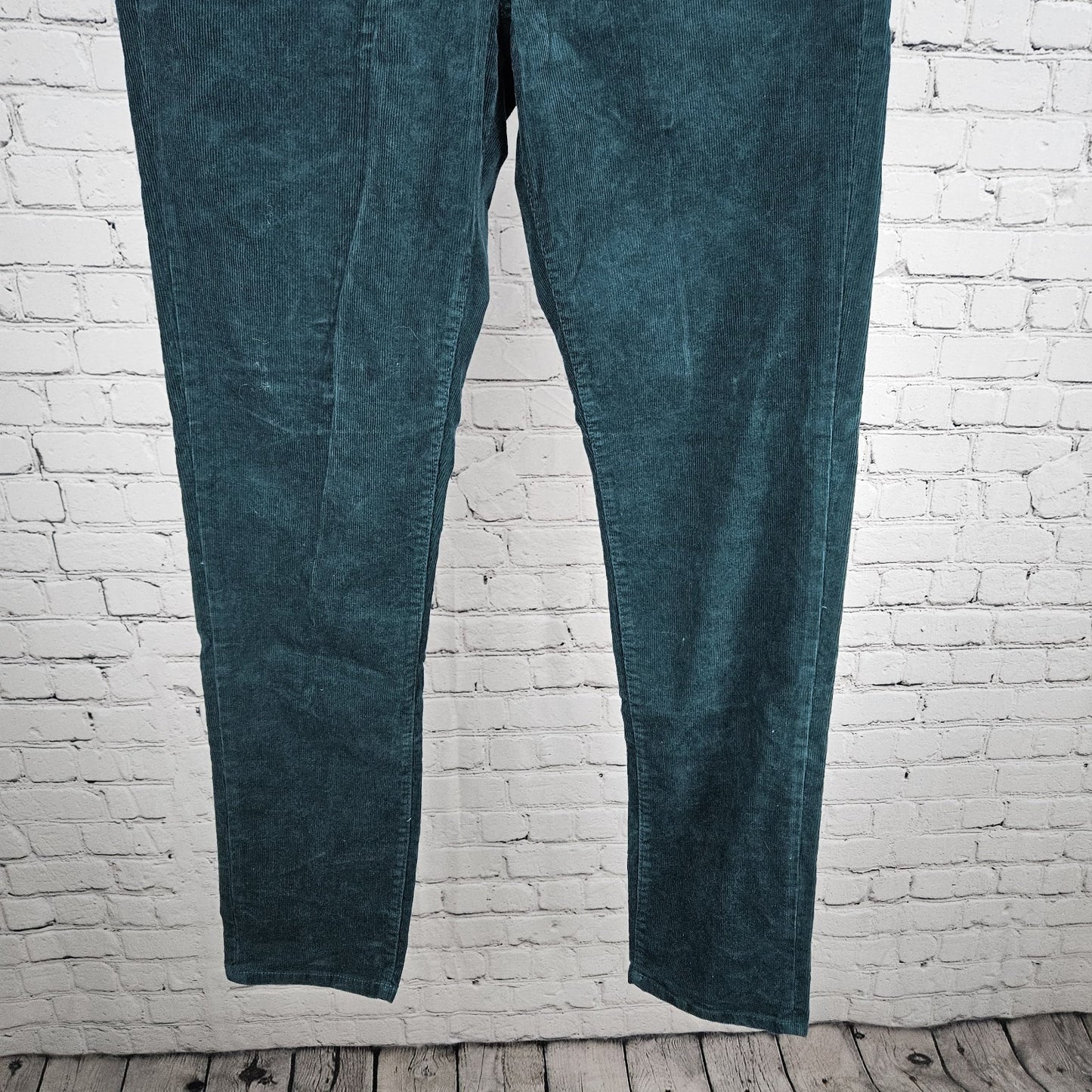 Bonobos Green Corduroy Slim Taper Cotton Stretch Mid Rise Pants Jeans 33x32