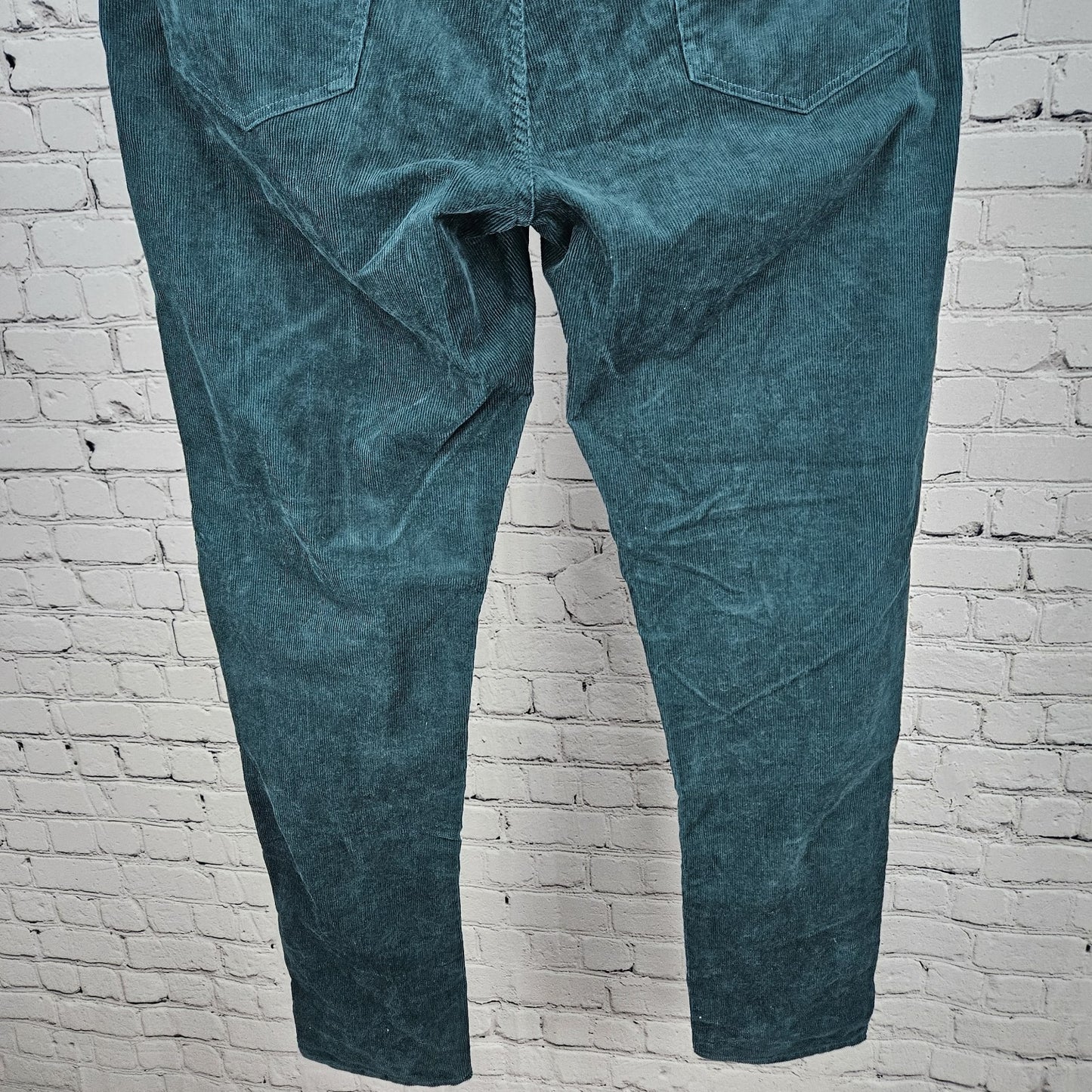 Bonobos Green Corduroy Slim Taper Cotton Stretch Mid Rise Pants Jeans 33x32
