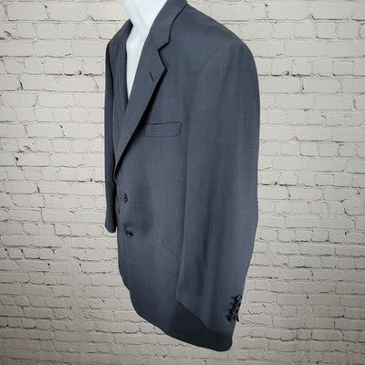 Aldrich Navy Super 130's Worsted Wool 2 Button Notch Blazer Sport Coat Size 44S