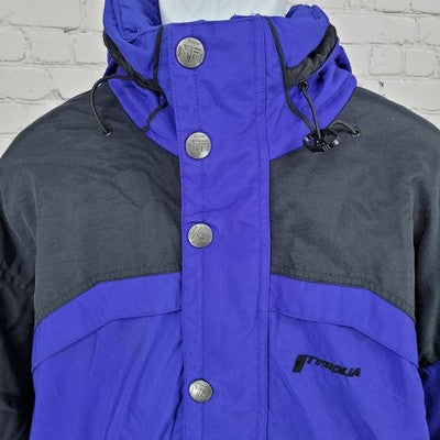 VTG Tyrolia By Head Blue Celtech Waterproof Hooded Insulated Ski Jacket Large L