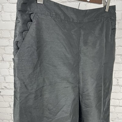 Kika Vargas Black Lightweight Elastic Waist Balloon Pants Size Large L 33x28.5