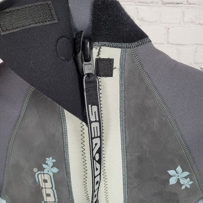 Sea Doo BRP Grey 4 Way Flex Zip Stash Pocket Shorty Springsuit Wetsuit 7/8