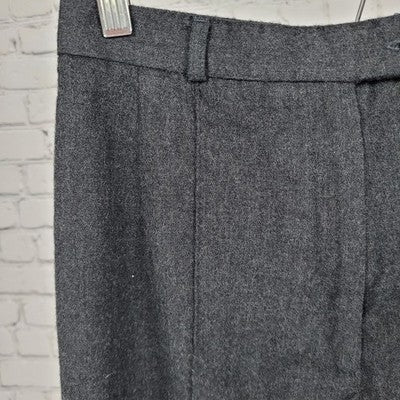 VTG Talbots Grey 100% Worsted Wool High Rise Lined Tapered Pants 8P (26x26)