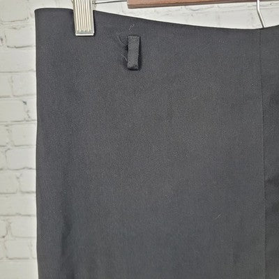 Terranova Black Back & Front Slit Straight Skirt Italy Made Size Large L (30x24)