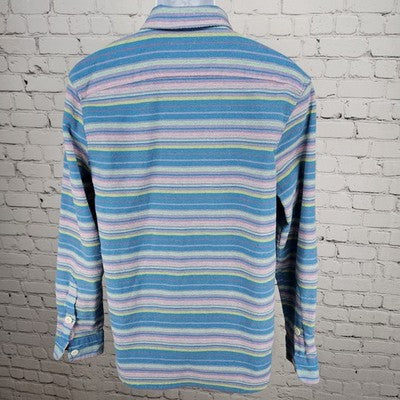 The Nutter Multicolor Striped Shacket Button Up Point Collar Shirt USA Large L