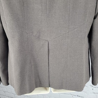 Perry Ellis Brown 1 Button Vented Lined Notch Blazer Women’s Suit Jacket Size 10